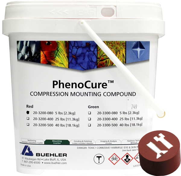 Buehler PhenoCure Format:Powder Color:Red Size:5 lb